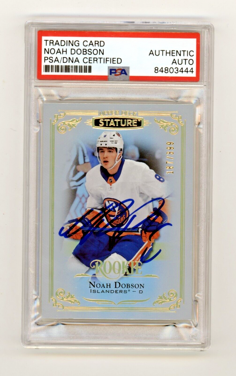 Noah Dobson 2019-20 Upper Deck Stature Rookie RC #/399 Signed PSA Auto