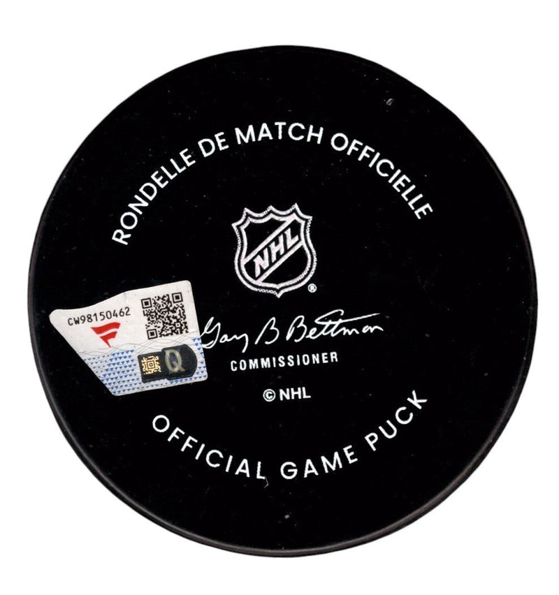Connor Hellebuyck Signed Winnipeg Jets 15th Anniversary Game Puck Fanatics COA