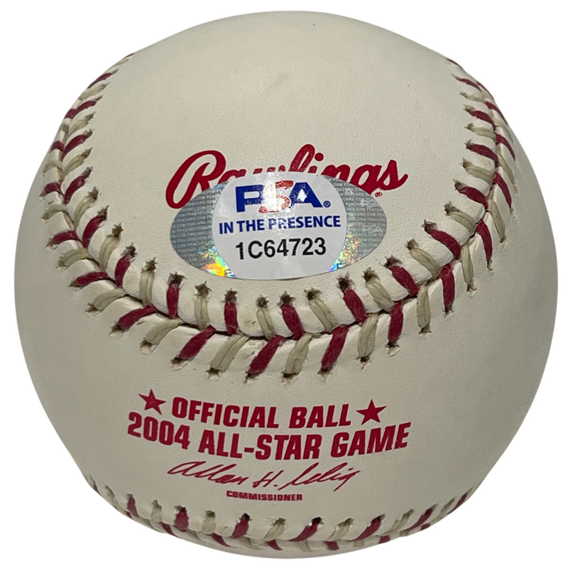Vladimir Guerrero Sr Signed 2004 All Star ROMLB Baseball w/ 04 AL MVP PSA COA