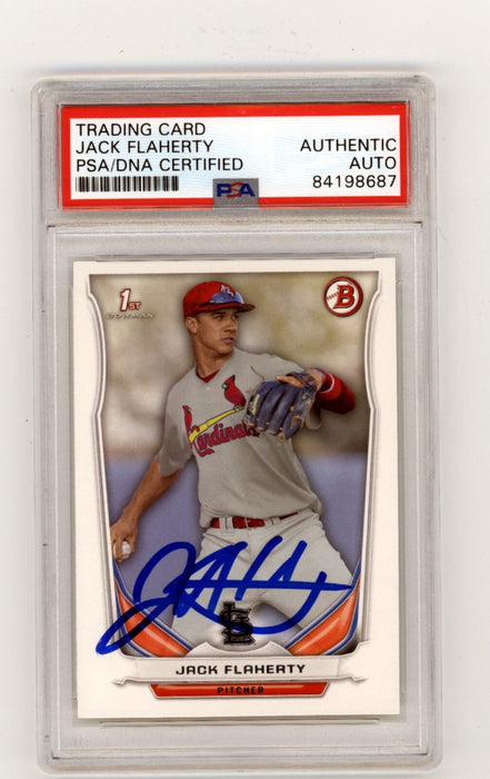 Jack Flaherty 2014 Bowman Draft DP30 1st Rookie RC Signed PSA Authentic Auto