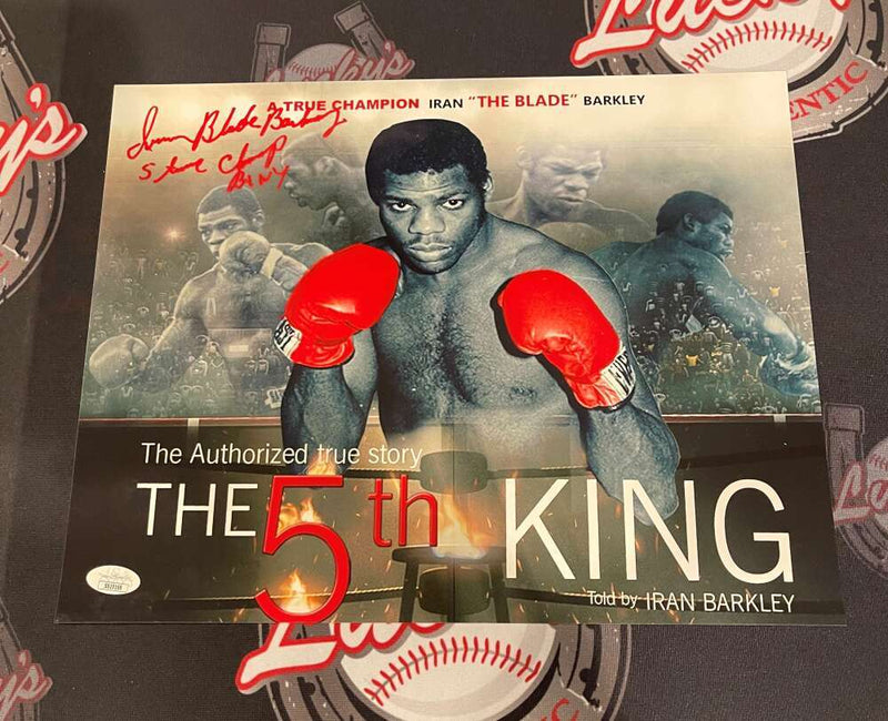 Iran Barkley Signed Autographed 11x14 Photo JSA COA w/ 2 Inscription