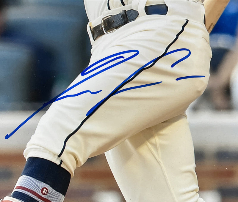 Ronald Acuna Jr Signed Framed 16x20 Photo Braves Beckett Witness BAS COA #1