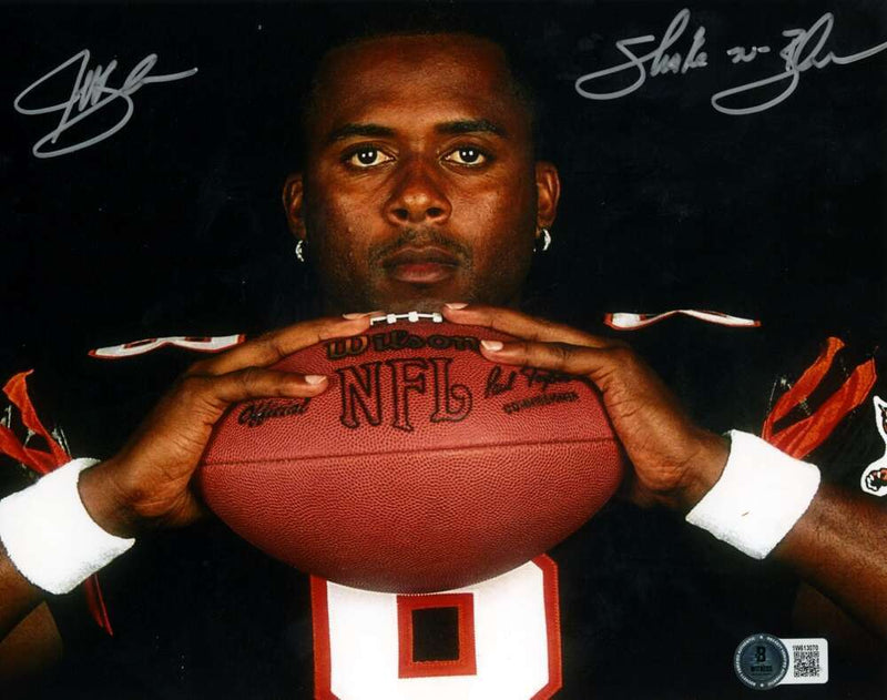 Jeff Blake Signed Bengals 8x10 Photo w/ Shake n Blake Beckett Witness BAS COA #3
