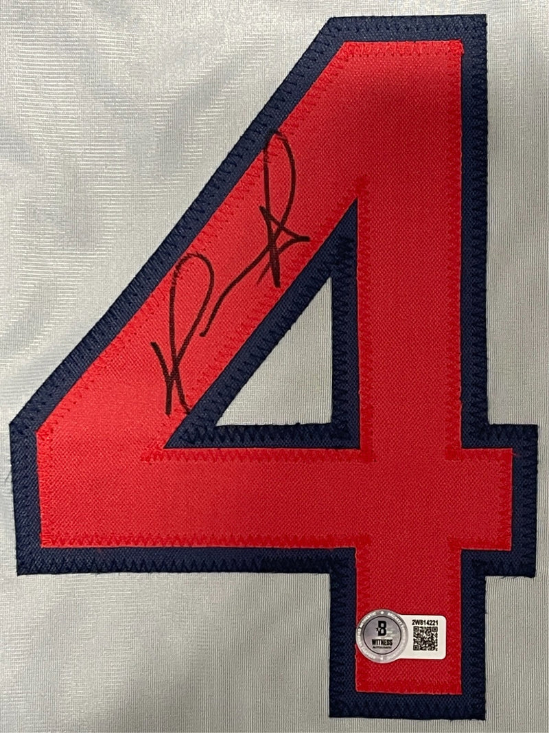 David Ortiz Signed Boston Red Sox Custom Grey Jersey Beckett Witness BAS COA