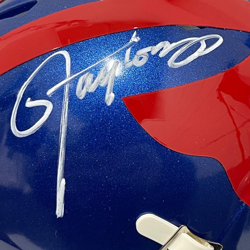 Lawrence Taylor Signed Auto NY Giants ALT Mini Helmet Beckett Witness BAS COA