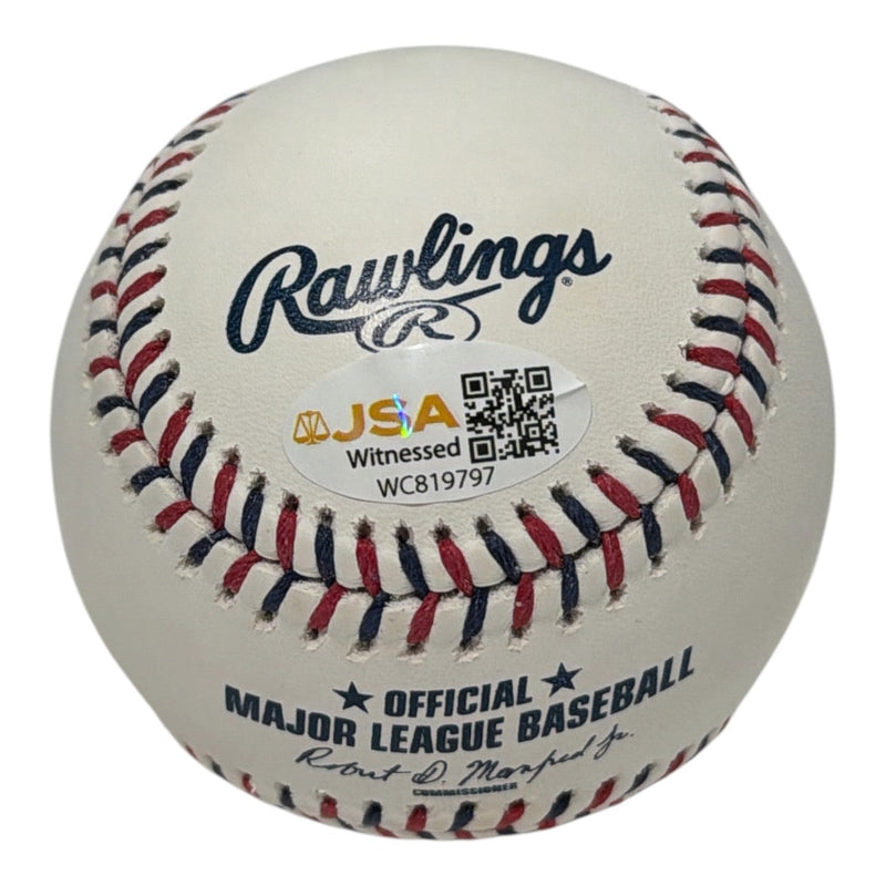 Vladimir Guerrero Signed LA Angels Logo Baseball w/ 2004 AL MVP JSA Witness COA