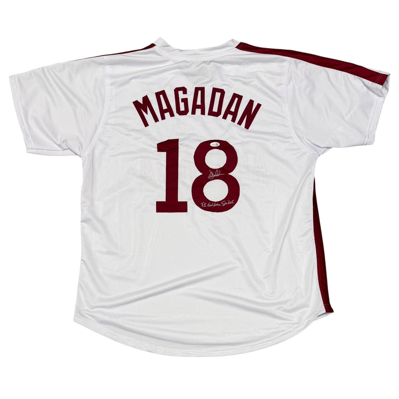 Dave Magadan Signed Alabama Custom Jersey w/ 83 Golden Spikes JSA Witness COA