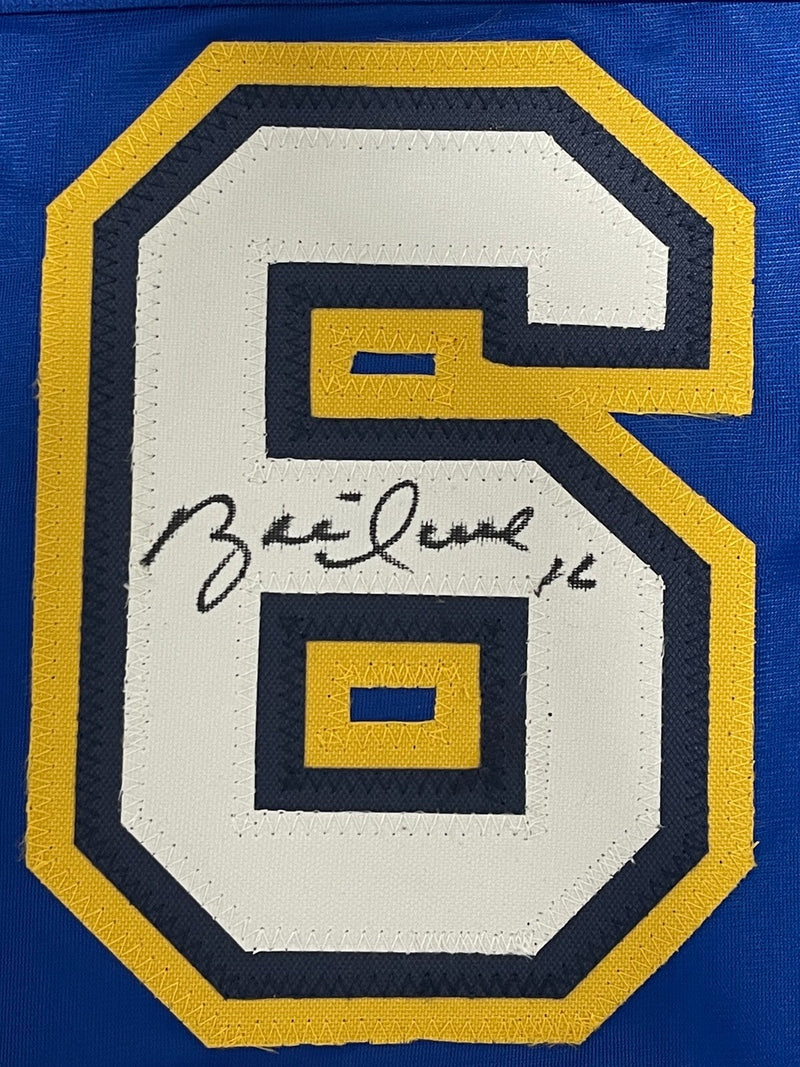 Brett Hull & Adam Oates Dual Signed Blues Custom Jersey Beckett Witness BAS COA