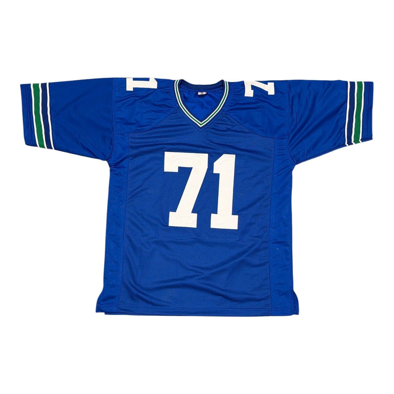 Walter Jones Signed Autographed Seattle Seahawks Custom Jersey JSA Witness COA