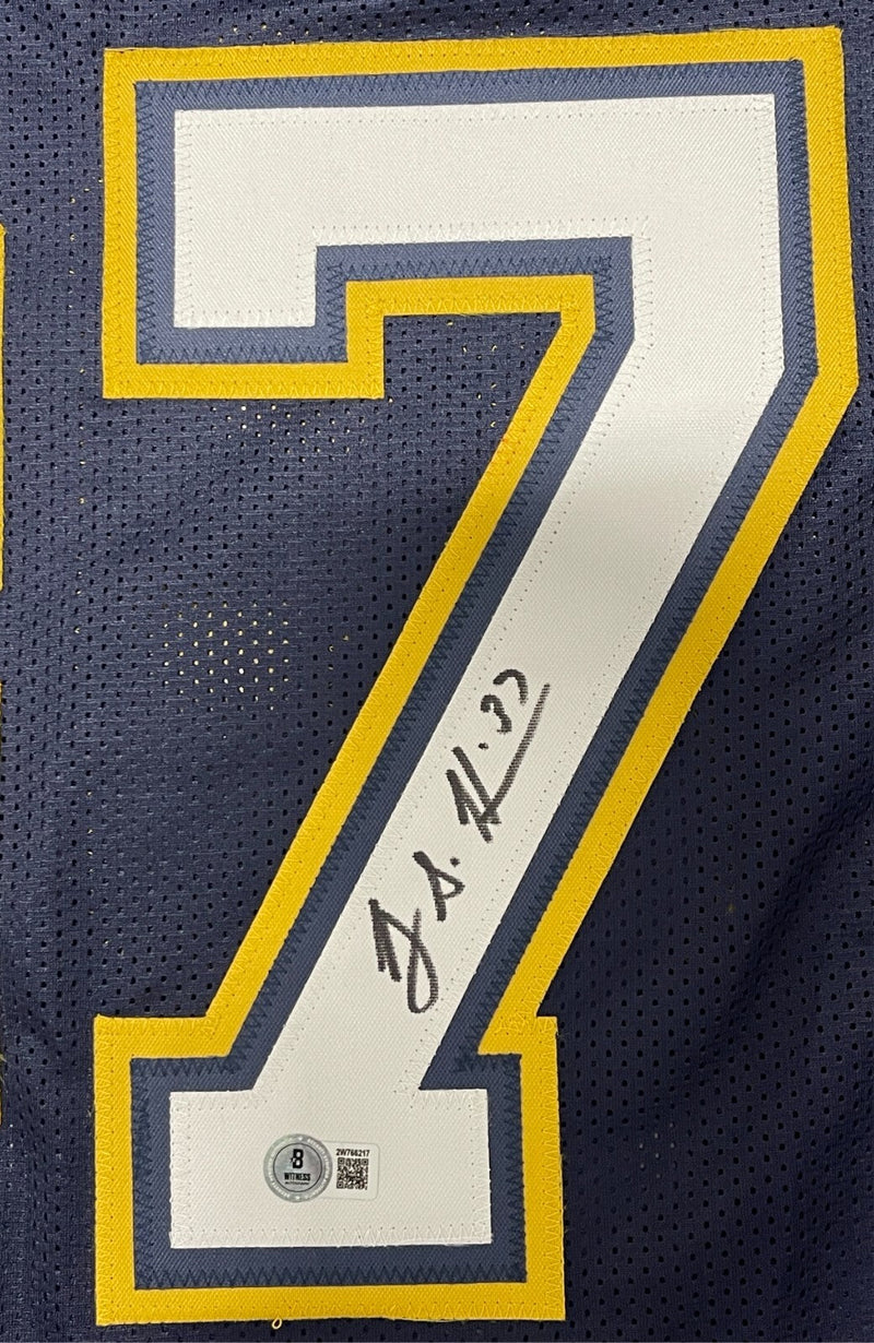 Rodney Harrison Signed San Diego Changers Custom Jersey Beckett Witness BAS COA