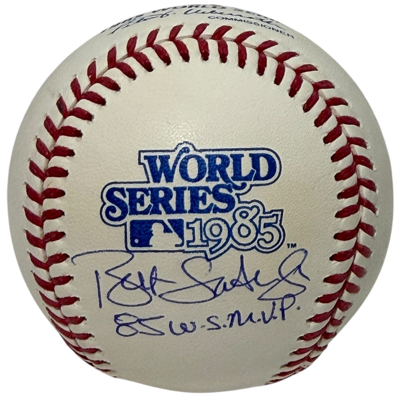 Bret Saberhagen Signed 1985 World Series Baseball w/ 85 WS MVP JSA Witness COA