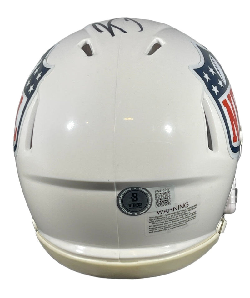Brady Cook Signed NFL Logo White Mini Helmet w/ Full Name Beckett BAS COA