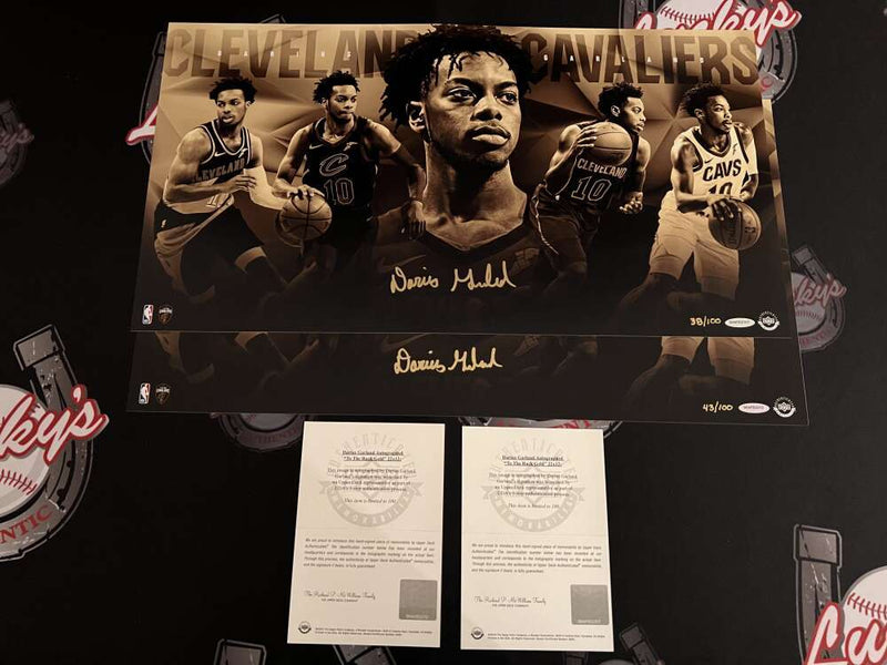 Darius Garland Signed 22x12 Photo To The Rack Gold /100 Upper Deck UDA COA