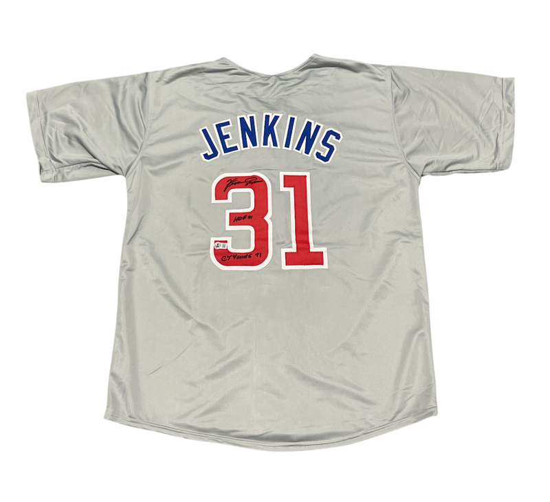 Fergie Jenkins Signed Custom Cubs Jersey w/ 2 Insc Beckett Witness BAS COA