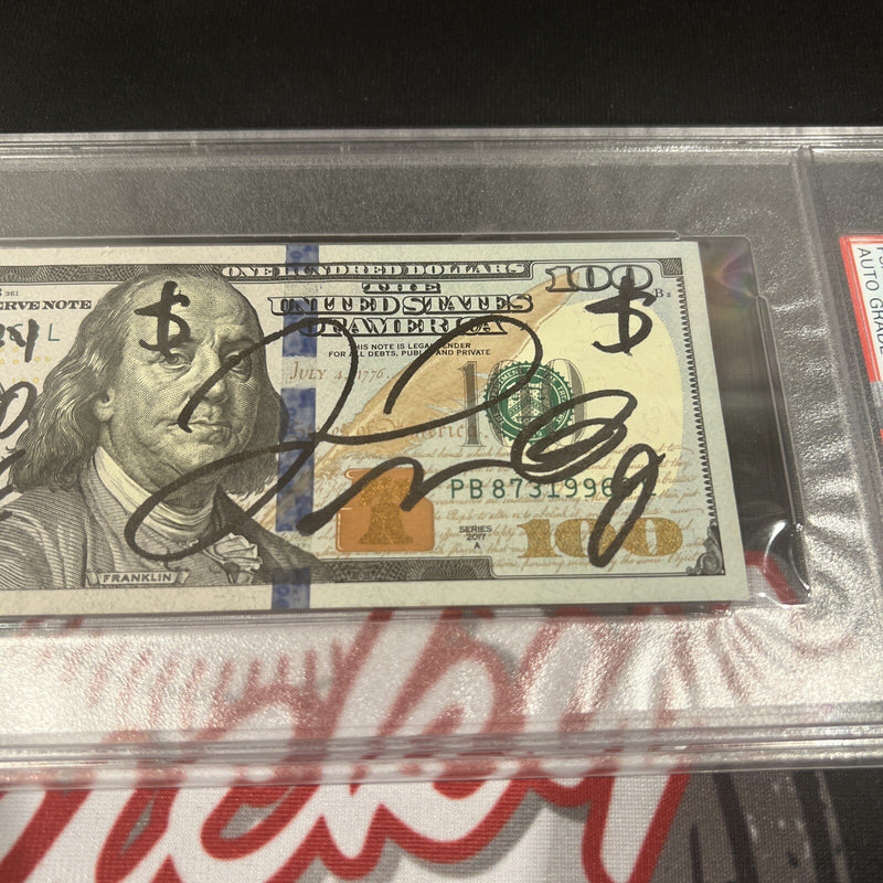 Floyd Mayweather Jr Signed $100 Bill US Currency x4 Inscriptions PSA 10 Auto K