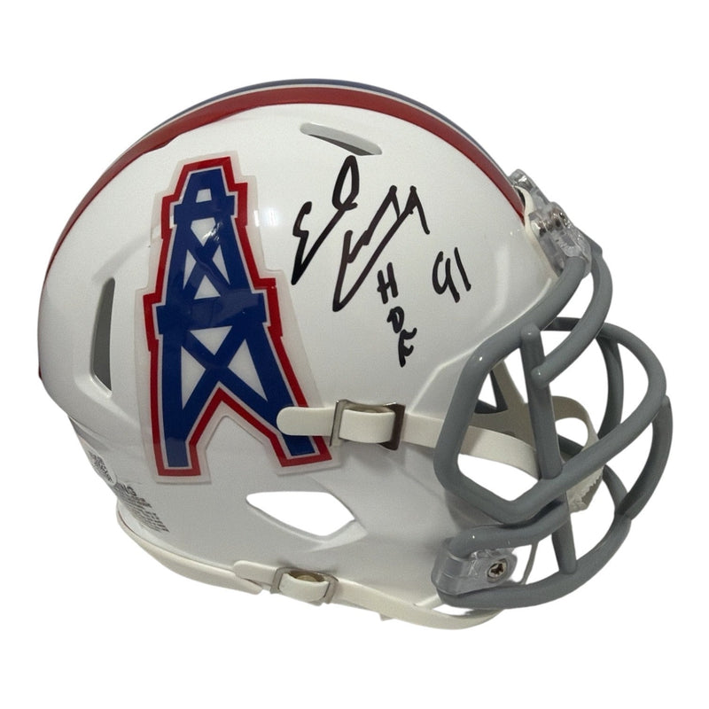 Earl Campbell Signed Houston Oilers TB Mini Helmet w/ HOF 91 JSA Witness COA