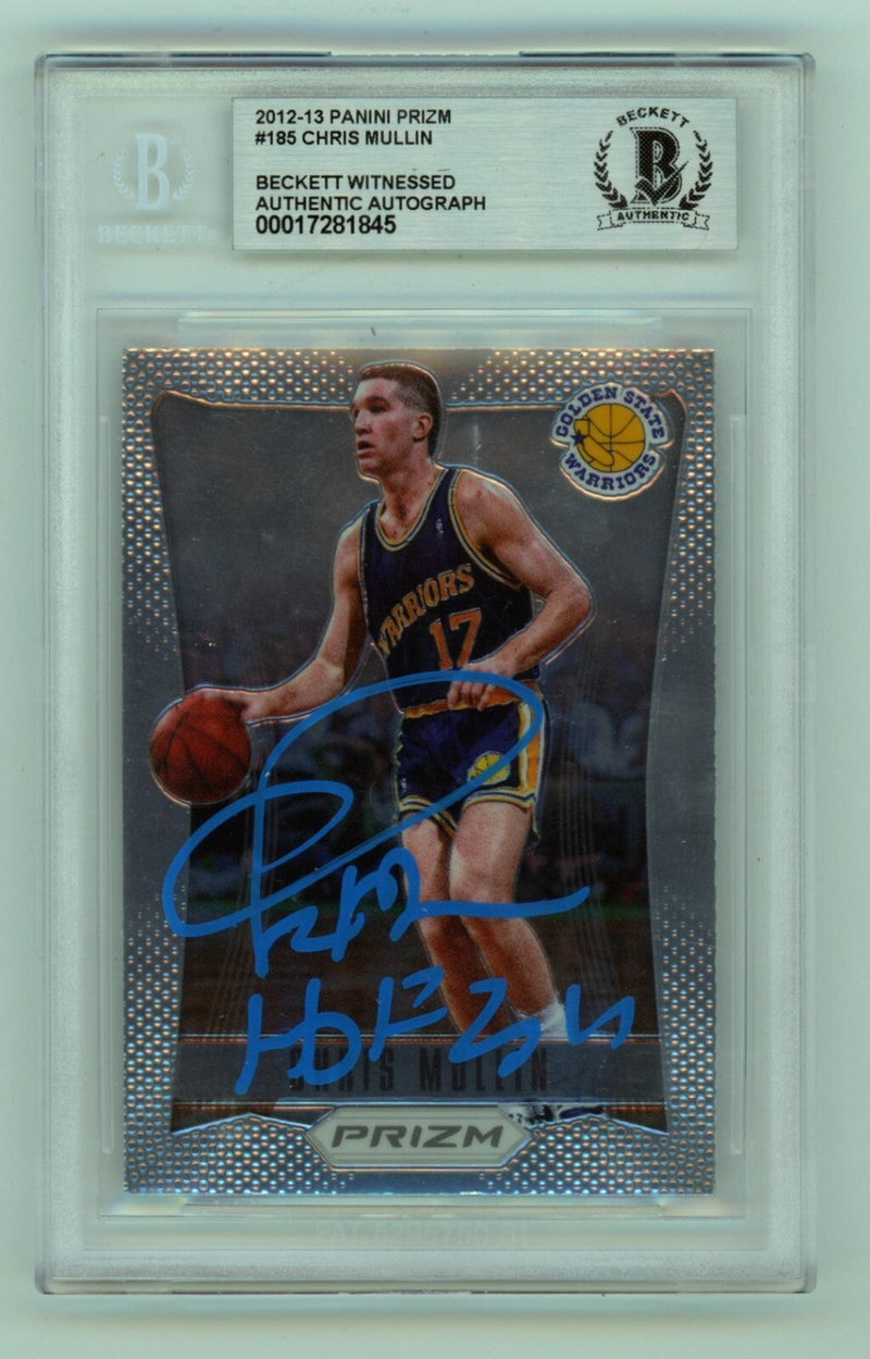 Chris Mullin 2012-13 Panini Prizm #185 Signed w/ HOF 2011 Beckett BGS BAS Auto