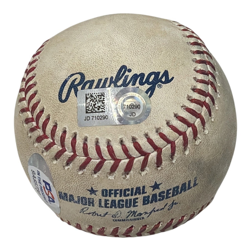 Jonathan India Signed Game Used MLB Debut Baseball 4/1/21  Insc ROY MLB PSA COA