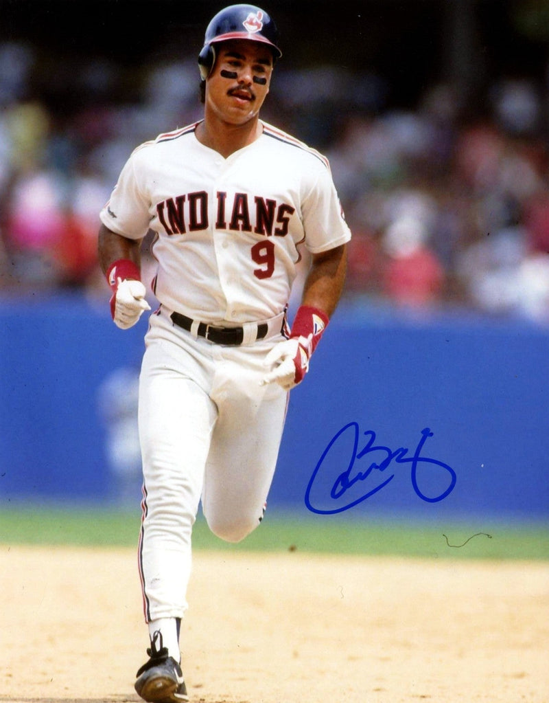 Carlos Baerga Signed Autographed Cleveland Indians 8x10 Photo LSCM COA #3