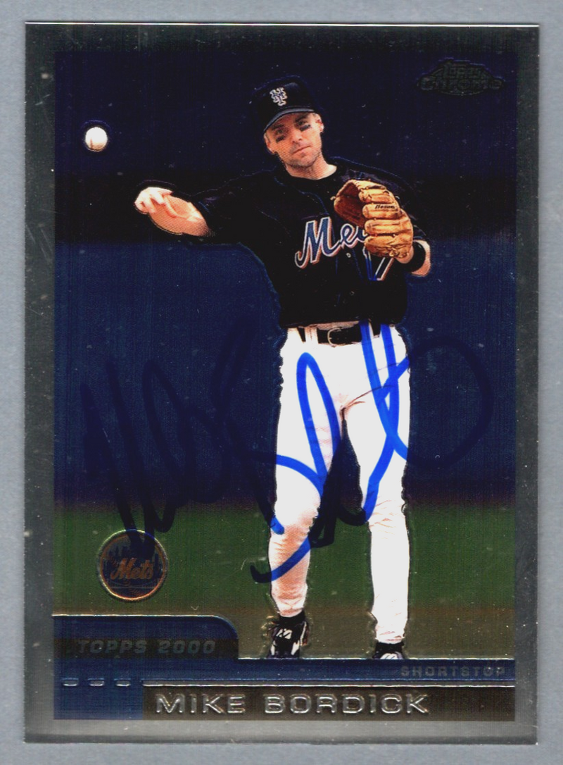 Mike Bordick Signed Autographed 2000 Topps Chrome #T126 LSCM COA New York Mets