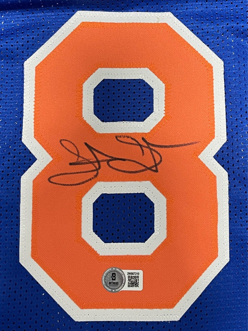 Latrell Sprewell Signed Custom New York Knicks Jersey Beckett Witness BAS COA