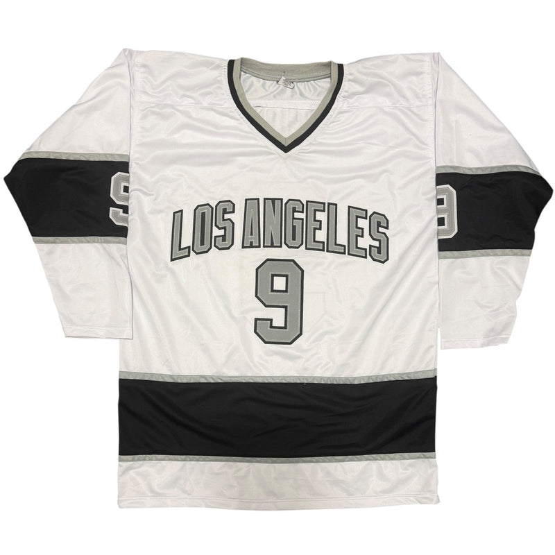 Bernie Nicholls Signed LA Kings White Custom Jersey w/ 70 Goals 89 JSA Wit. COA