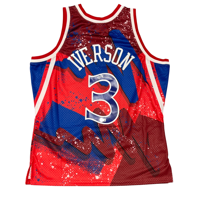 Allen Iverson Signed 76ers Mitchell & Ness Hyper Hoops Jersey Beckett BAS COA