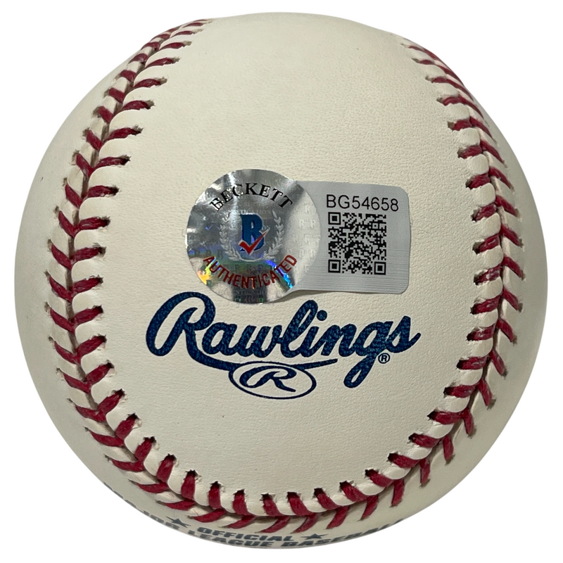 Victor Mesa Jr. Signed Rawlings ROMLB Baseball Beckett BAS COA Marlins