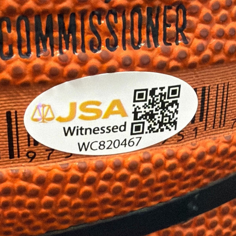 Charles Oakley Signed Autographed Wilson NBA Basketball JSA Witness COA