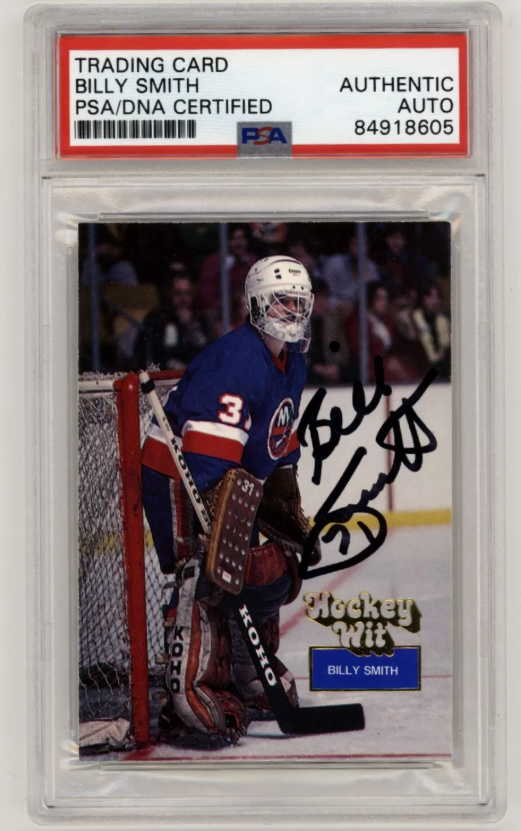 Billy Smith 1994-95 Hockey Wit #95 Signed PSA Authentic Auto Islanders HOF