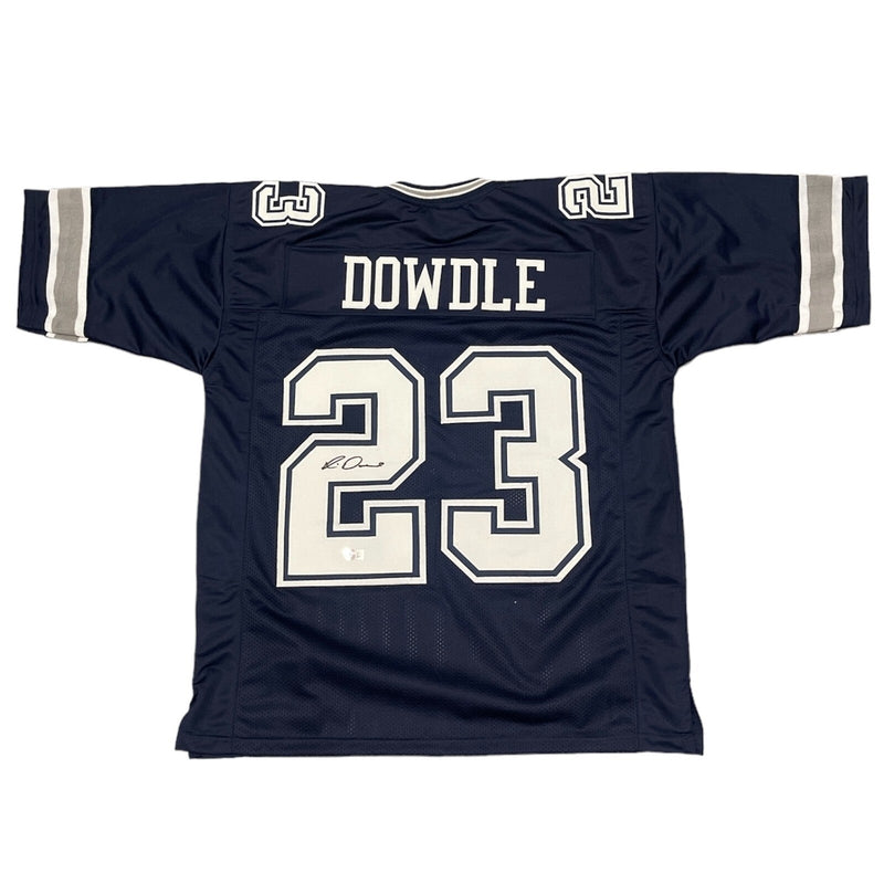 Rico Dowdle Signed Dallas Cowboys Custom Jersey Beckett Witness BAS COA