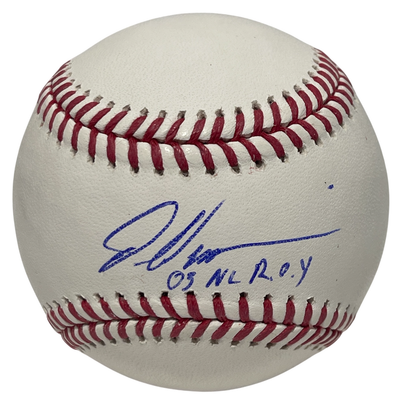 Dontrelle Willis Signed ROMLB Baseball w/ 03 NL ROY Beckett Witness BAS COA