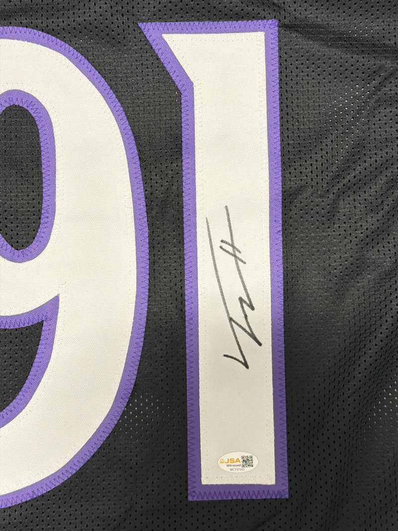 Trey Hendrickson Signed Baltimore Ravens Custom Jersey JSA Witness COA