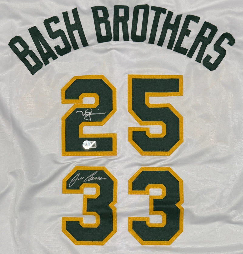 Jose Canseco & Mark McGwire Signed Oakland Bash Brothers Custom Jersey BAS W COA