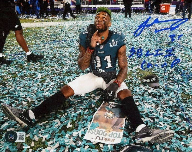 Jalen Mills Signed Eagles 8x10 Photo w/ SB LII Champ Beckett BAS COA #3