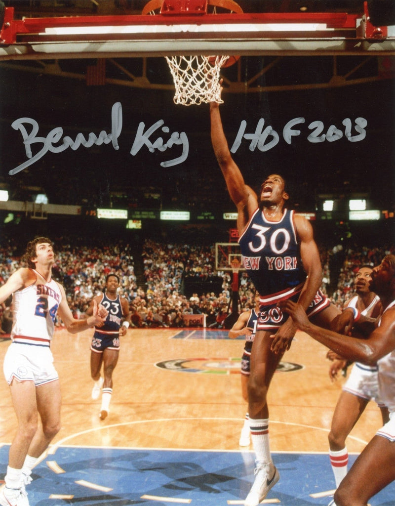 Bernard King Signed Autographed New York Knick 8x10 Photo w/ HOF 13 LSCM COA #15