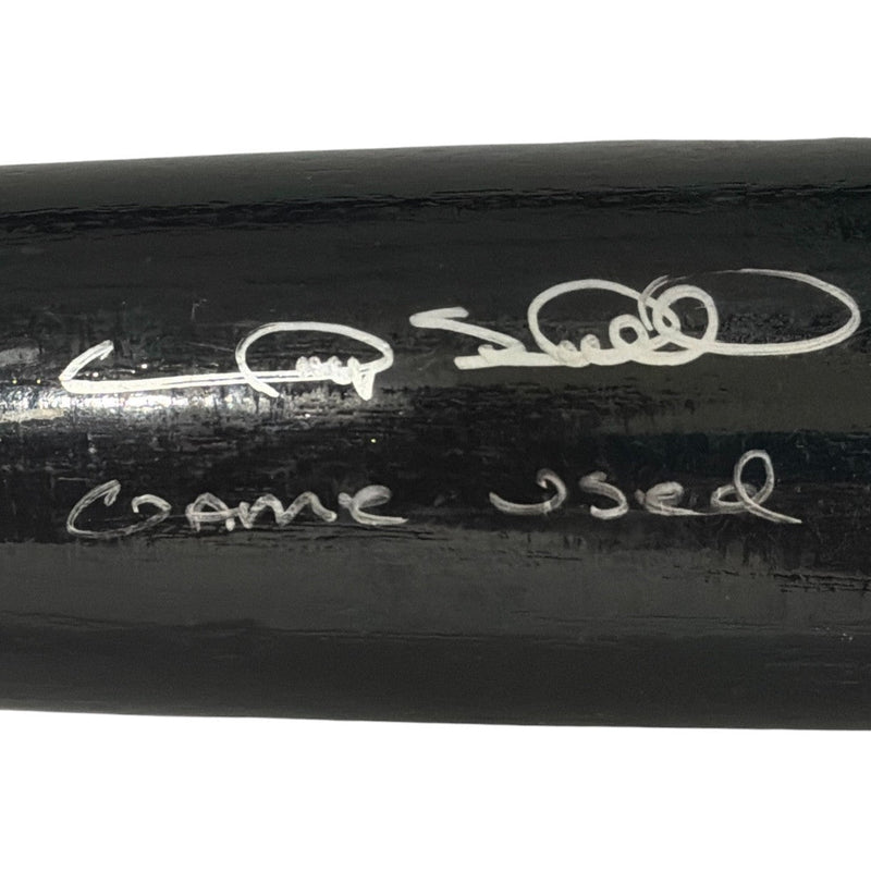 Gary Sheffield Signed Game Used Rawlings Black Bat JSA COA Dodgers A