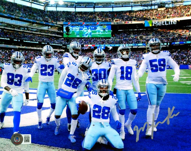 Malik Hooker Signed Dallas Cowboys 8x10 Photo Beckett Witness BAS COA #5