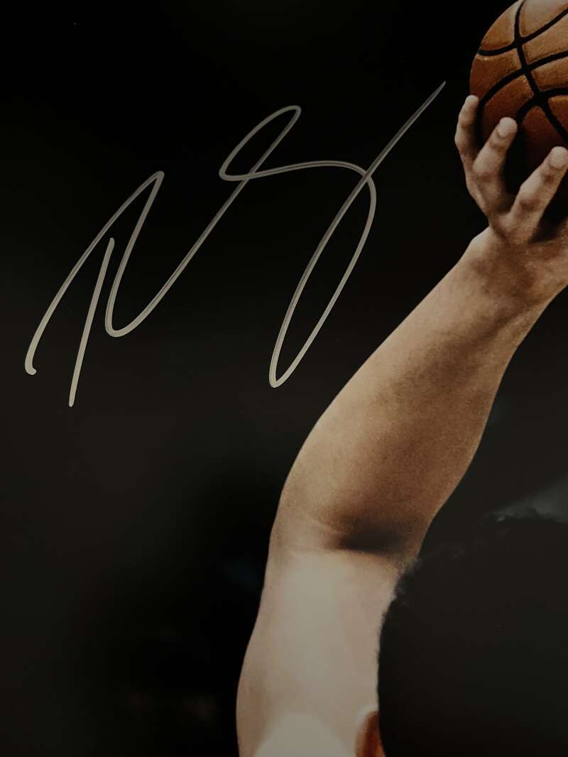 Ben Simmons Signed 24x20 Photo Matchup vs LeBron James Upper Deck UDA COA