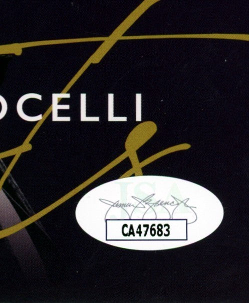 Andrea Bocelli Signed Autographed 30th Anniversary Duets 4x6 CD Insert JSA COA