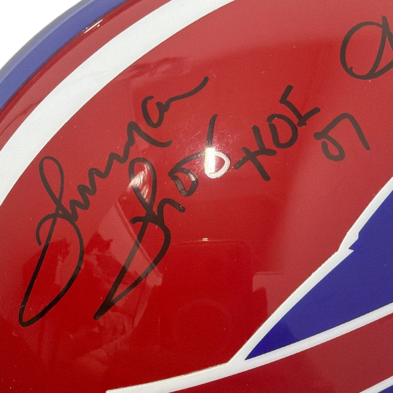 Kelly Thomas Reed Signed Bills TB FS Full Size Helmet w/ HOF Insc JSA Wit COA