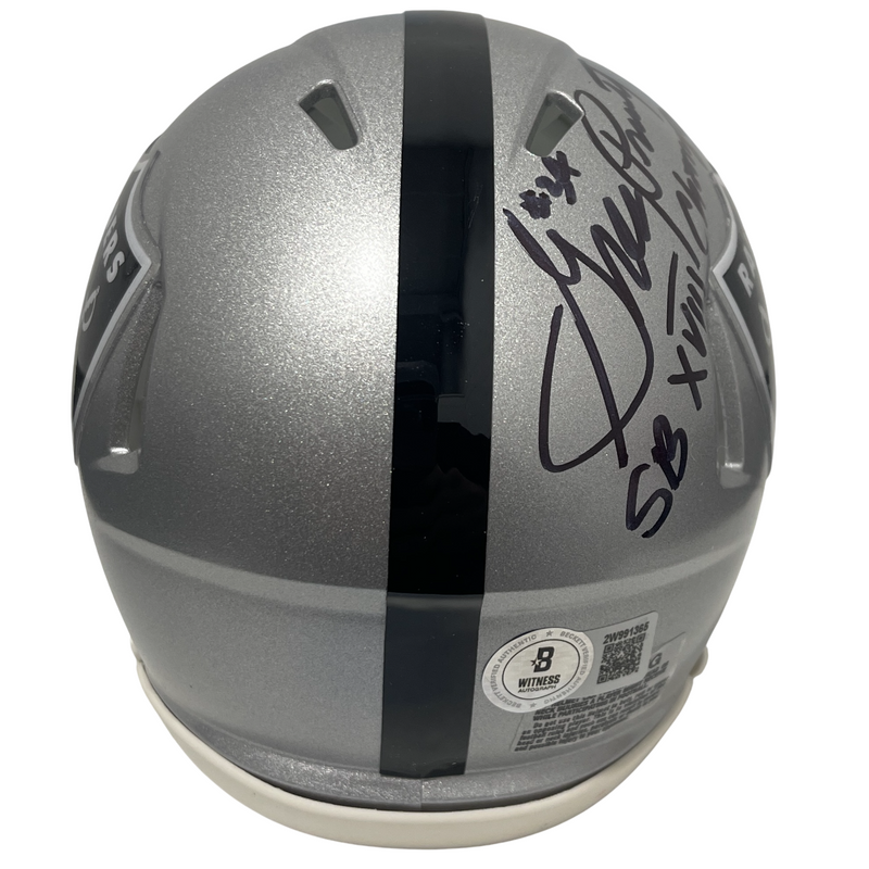 Greg Pruitt Signed Raiders Speed Mini Helmet w/ SB XVIII Champ Beckett W BAS COA