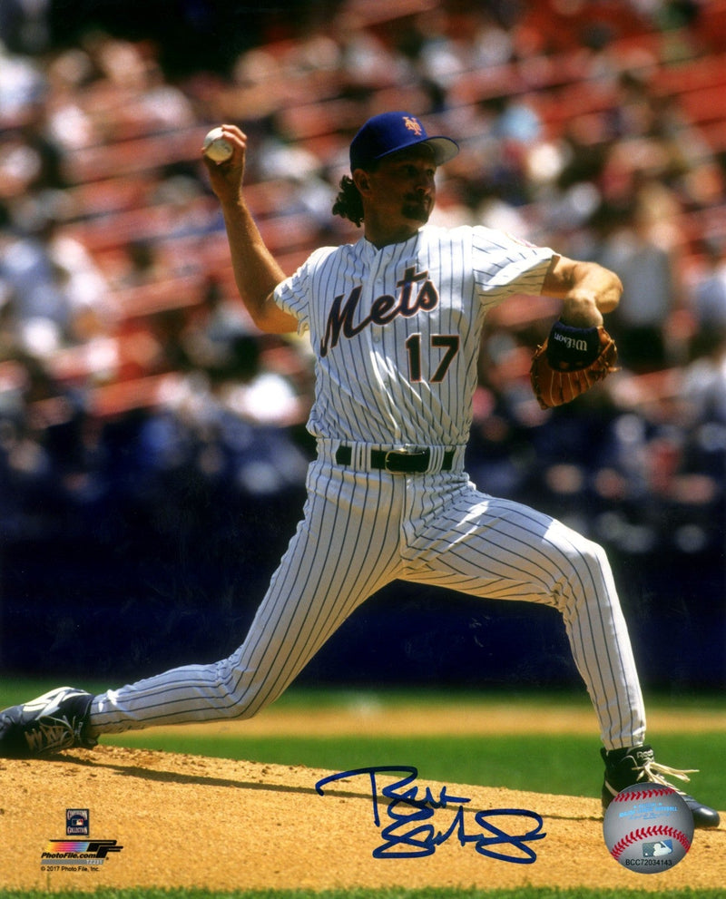 Bret Saberhagen Signed Autographed New York Mets 8x10 Photo File LSCM COA #1