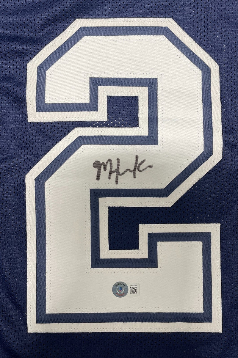Malik Hooker Signed Dallas Cowboys Custom Jersey Beckett Witness BAS COA