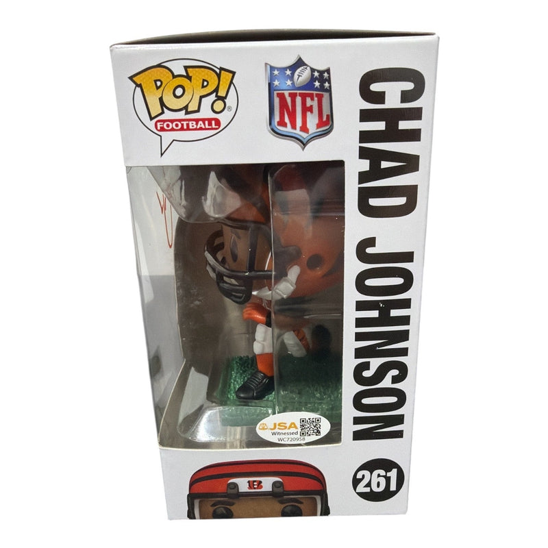 Chad Johnson Signed Cincinnati Bengals NFL Funko Pop 261 JSA Witness COA