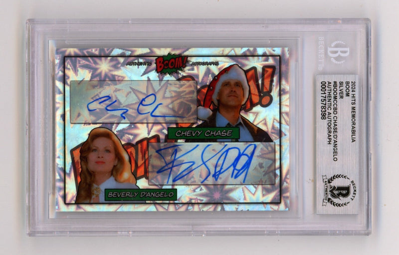 Chevy Chase Beverly D'Angelo 2024 Hits Mem BOOM Silver Signed BGS Auto