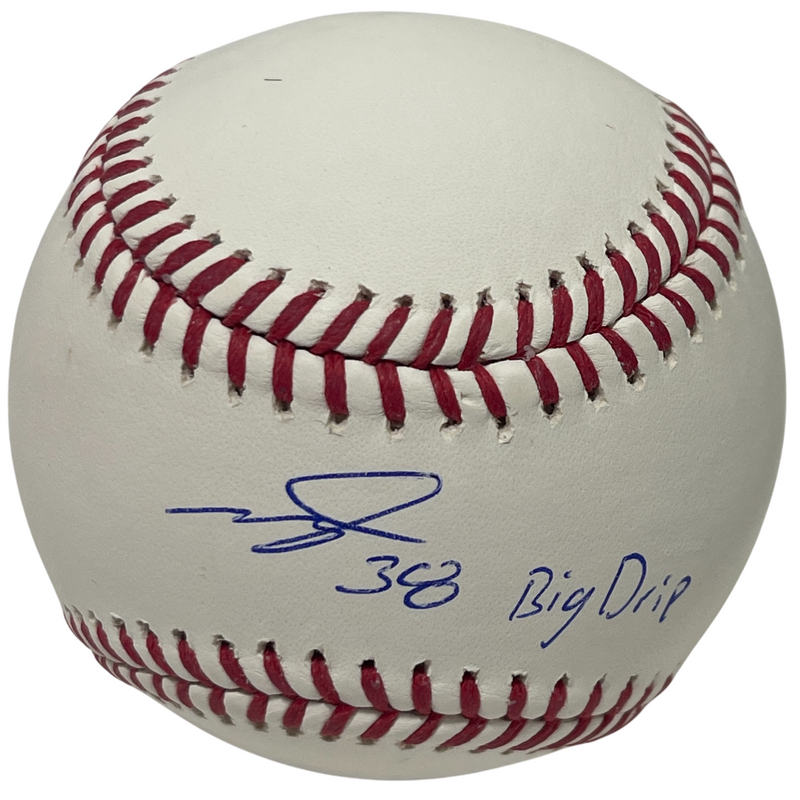 Tylor Megill Signed Autographed ROMLB Baseball w/ Big Drip NY Mets LSCM COA