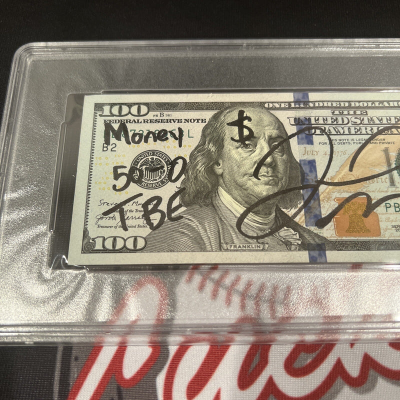 Floyd Mayweather Jr Signed $100 Bill US Currency x4 Inscriptions PSA 10 Auto K