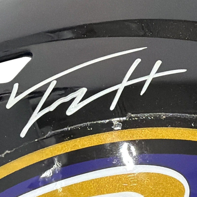 Trey Hendrickson Signed Ravens Authentic FS Full Size Helmet w/ Insc JSA W COA