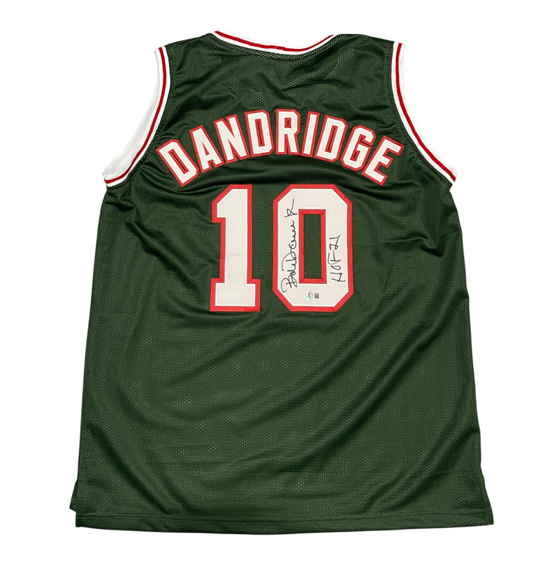 Bob Dandridge Signed Milwaukee Bucks Custom Jersey w/ HOF 21 Beckett Wit BAS COA